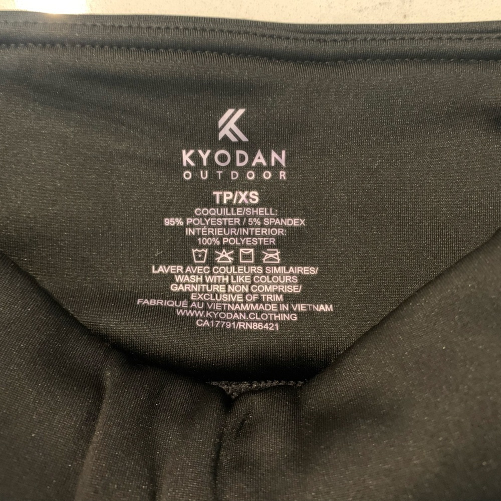 Kyodan Outdoor Women's Black Fleece Lined Stretch Leggings NWT - XS - Picture 11 of 14